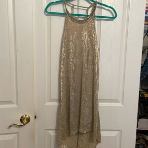 Beautiful lined gold shimmering dress size XS
